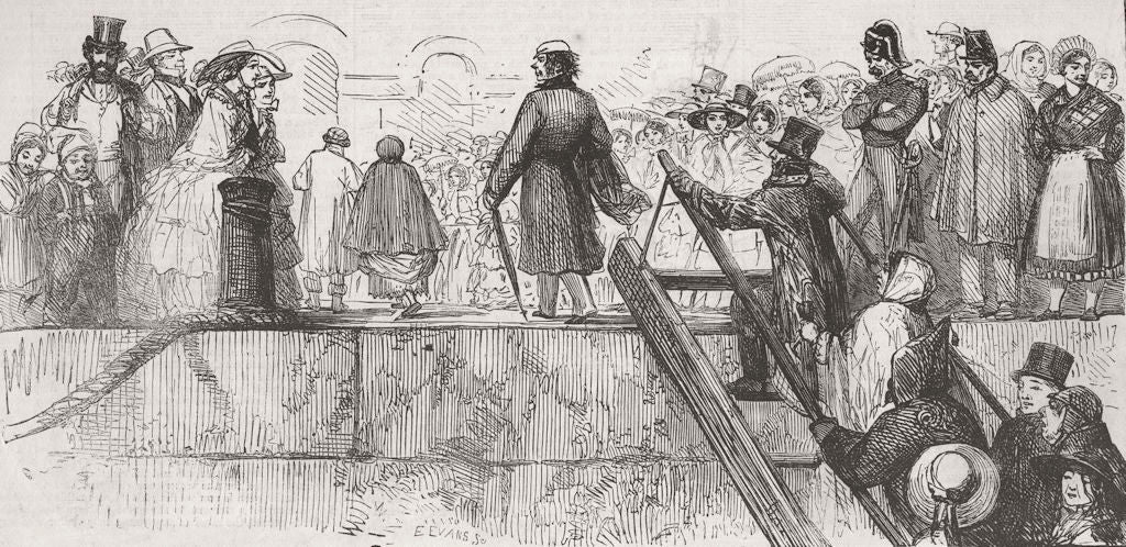 FRANCE. Landing at Boulogne 1856 old antique vintage print picture